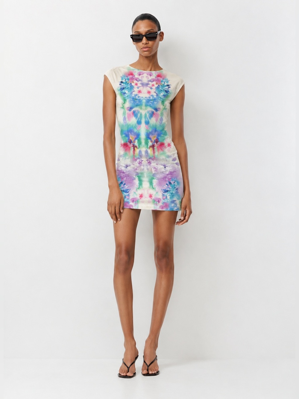 AFRM Mabel Floral Mesh Mini Dress NWT Size L
